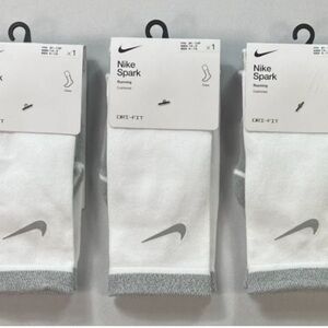 Yth(6-7.5) W(7.5-9) M(6-7.5) Nike Spark Dri CREW Running Socks 3 Pair